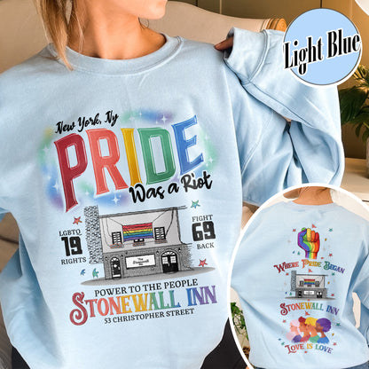 Pride Month Sweatshirt, Stonewall Inn Sweatshirt, Gay Pride Stonewall, the First Pride Was a Riot, LGBTQ+ Sweatshirt, Pride Month, Pride Was a Riot