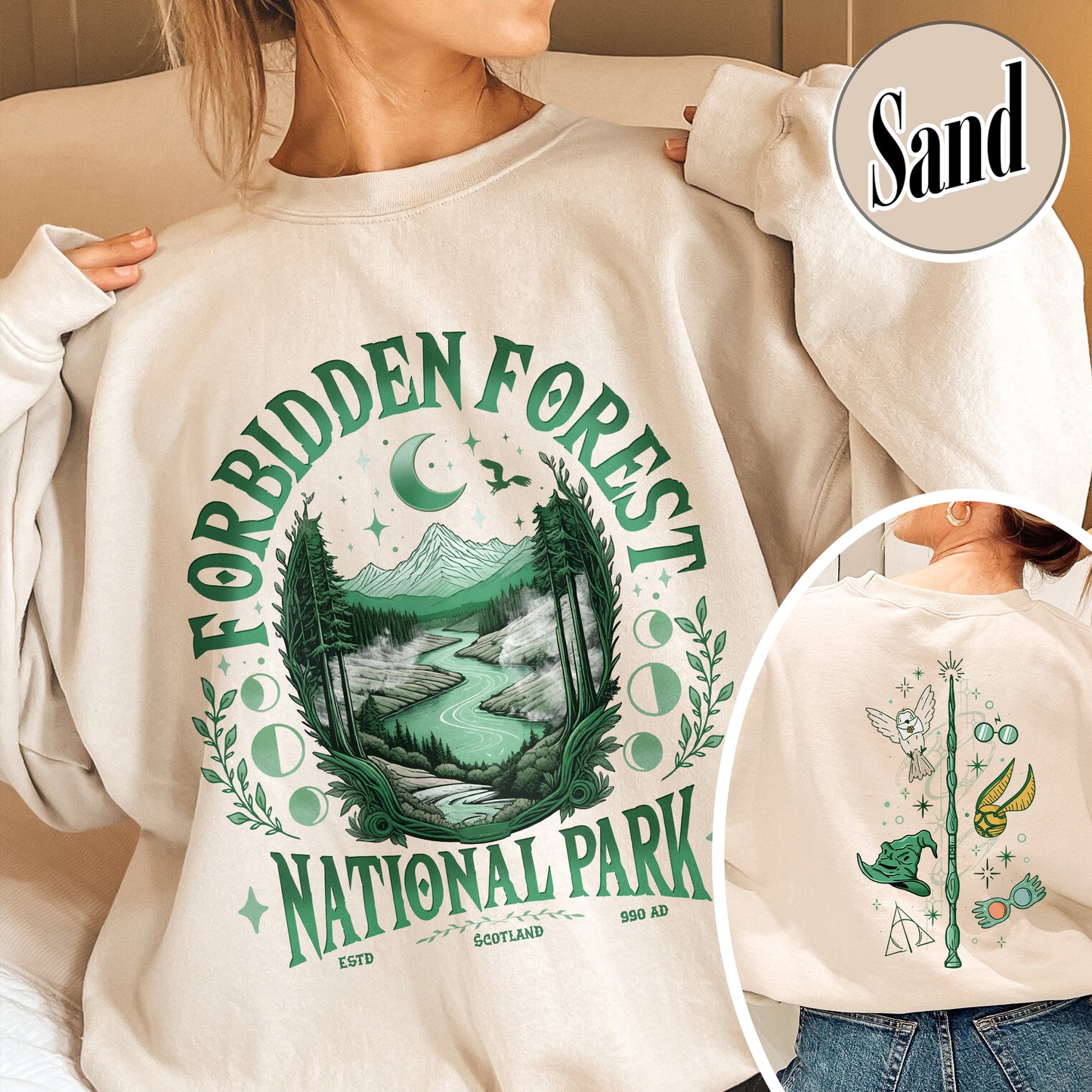 Bookish Sweatshirt,Forbidden Forest National Park Sweatshirt, Harry Potter Sweatshirt