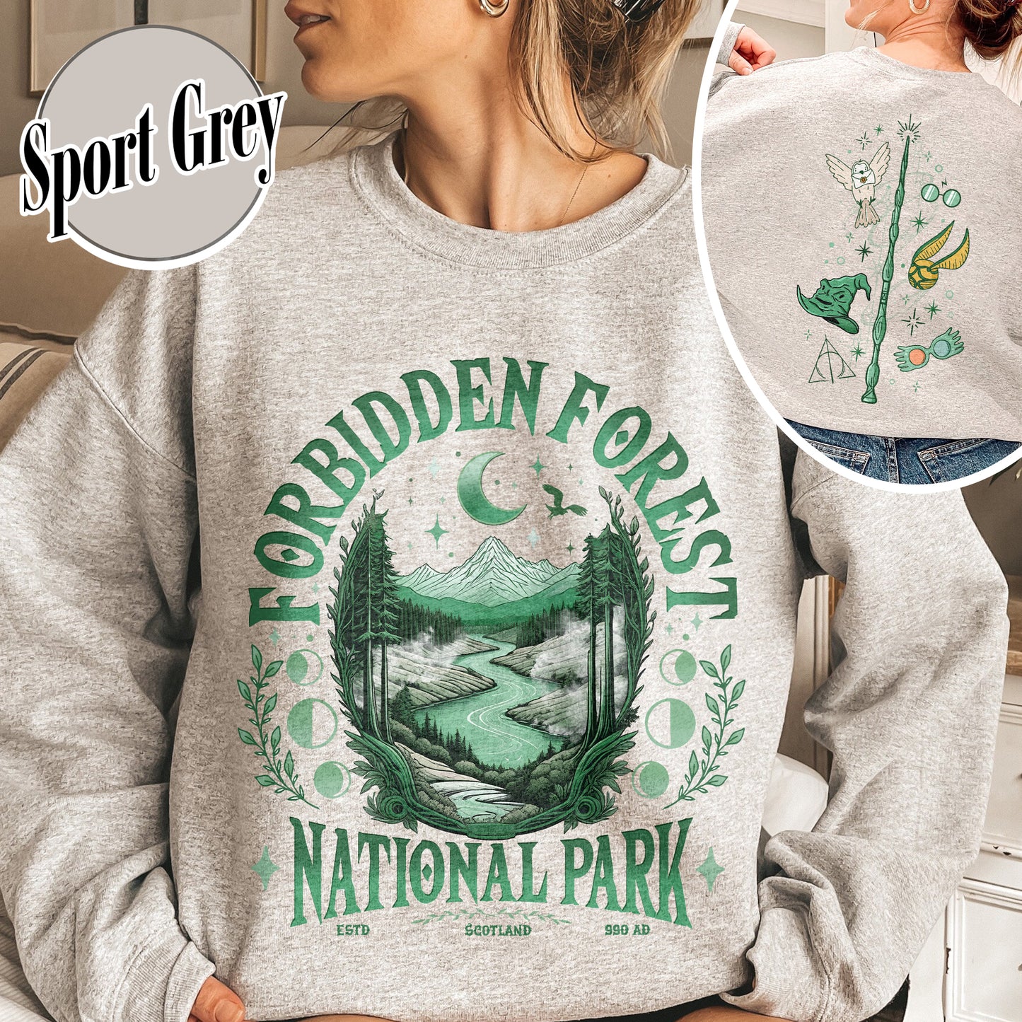 Bookish Sweatshirt,Forbidden Forest National Park Sweatshirt, Harry Potter Sweatshirt