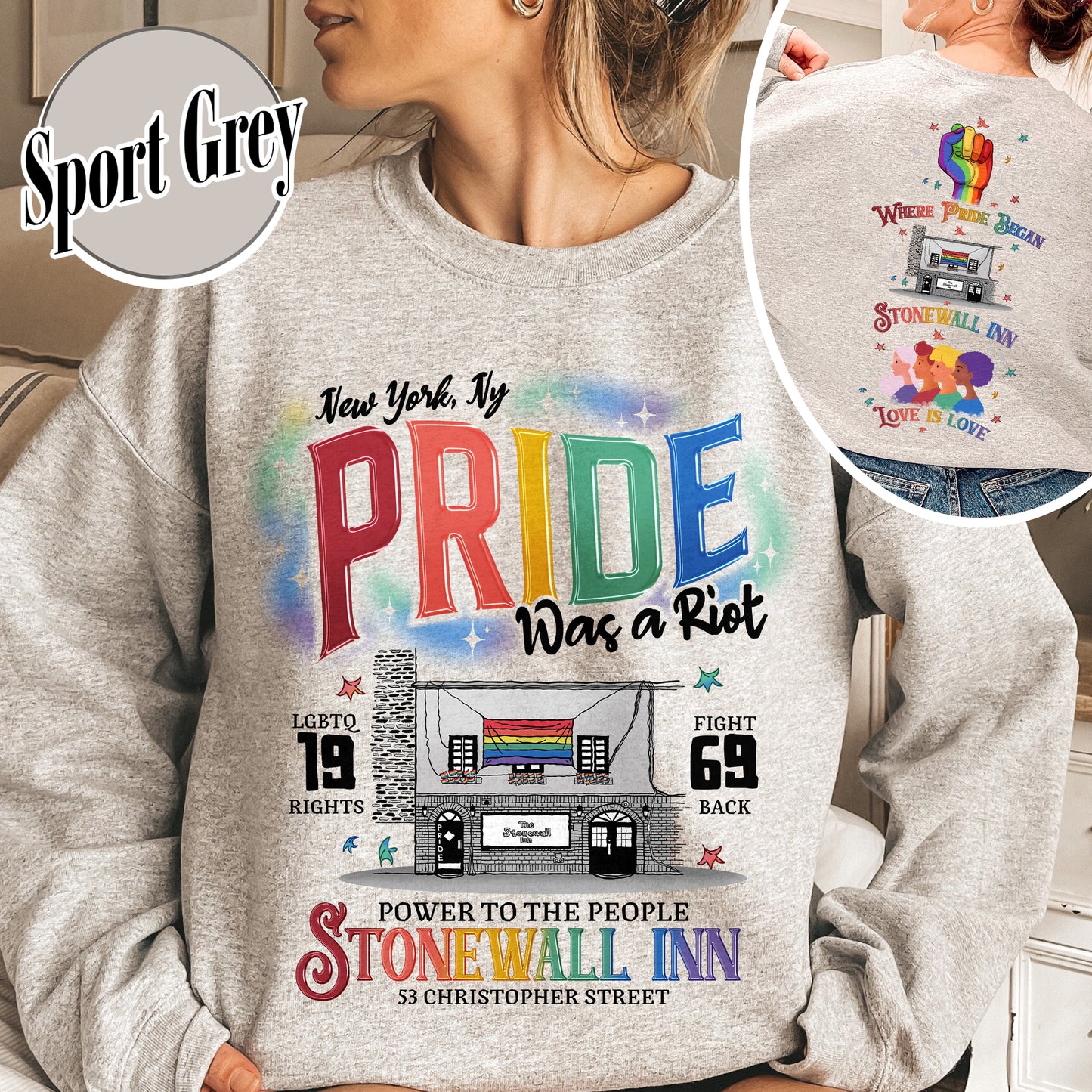 Pride Month Sweatshirt, Stonewall Inn Sweatshirt, Gay Pride Stonewall, the First Pride Was a Riot, LGBTQ+ Sweatshirt, Pride Month, Pride Was a Riot