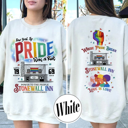 Pride Month Sweatshirt, Stonewall Inn Sweatshirt, Gay Pride Stonewall, the First Pride Was a Riot, LGBTQ+ Sweatshirt, Pride Month, Pride Was a Riot