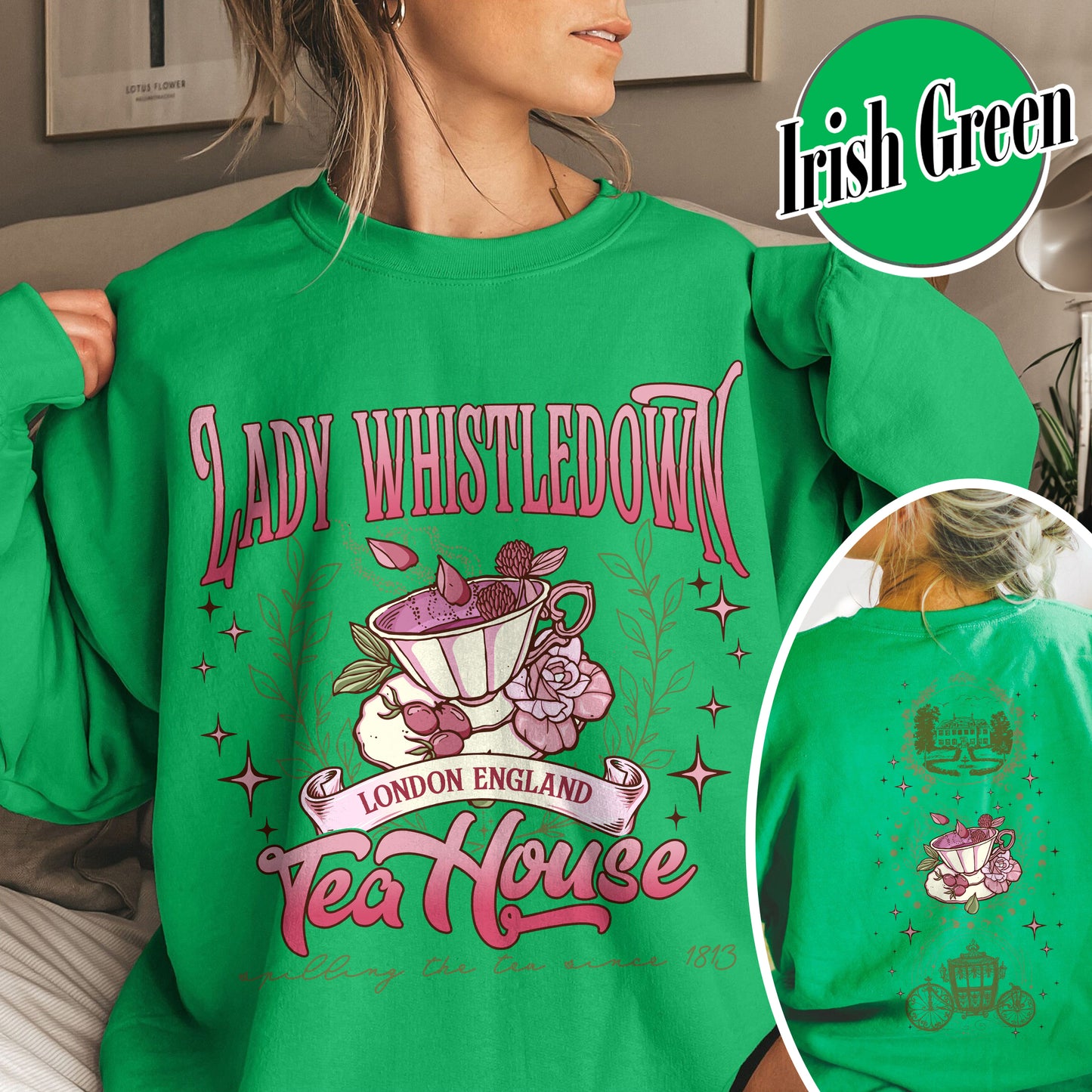 Lady Whistledown Tea House, Spill the Tea Lady Whistledown Sweatshirt, Lady Whistledown, Lady Whistledown Colin and Penelope, Tea House Sweatshirt