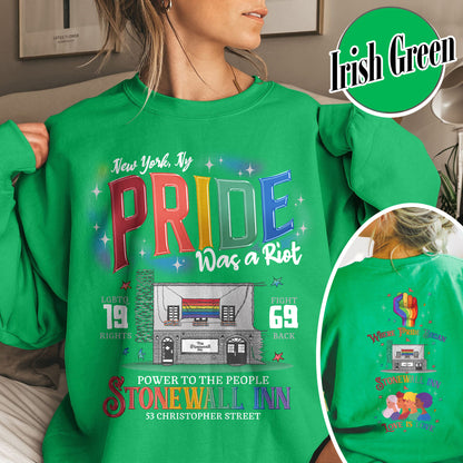 Pride Month Sweatshirt, Stonewall Inn Sweatshirt, Gay Pride Stonewall, the First Pride Was a Riot, LGBTQ+ Sweatshirt, Pride Month, Pride Was a Riot