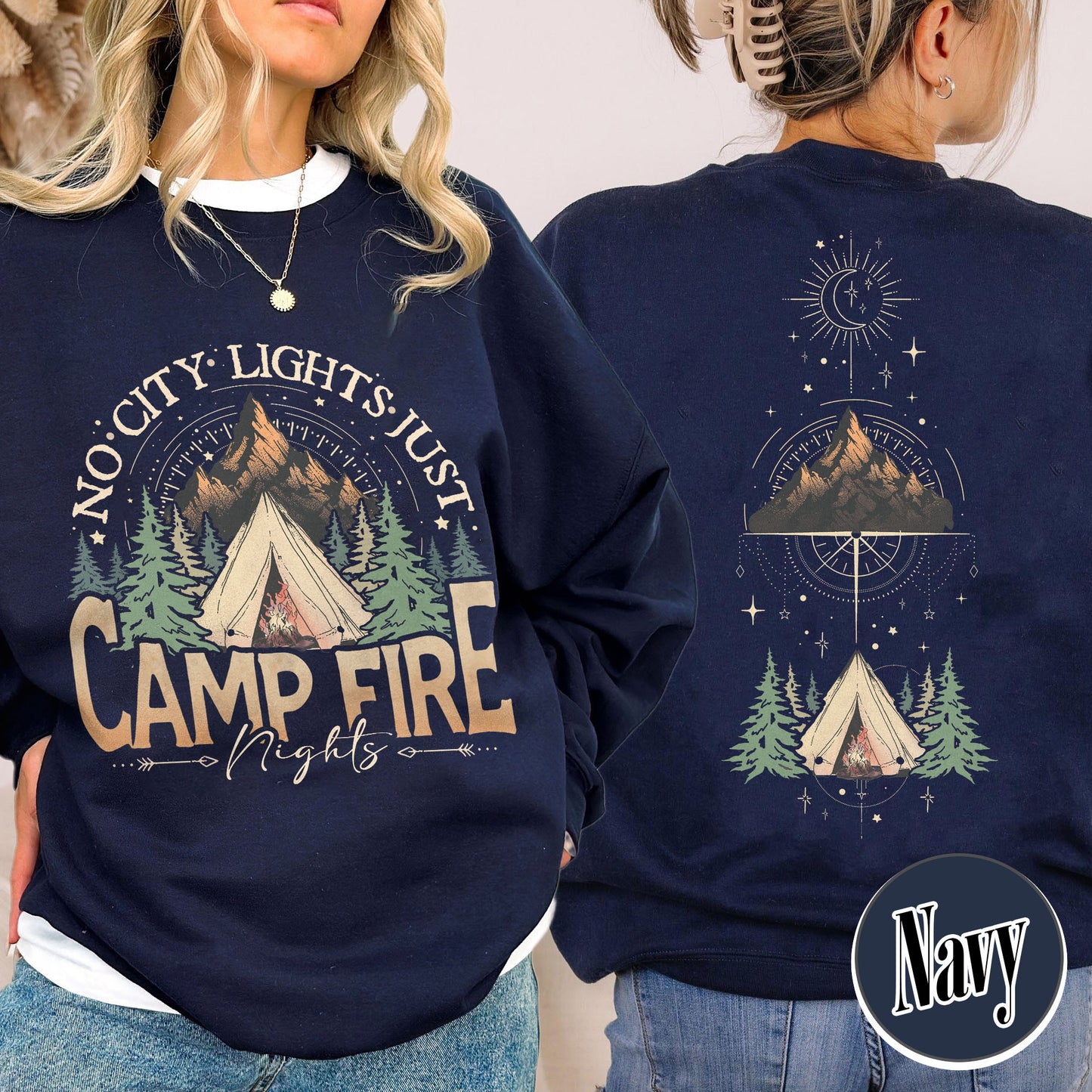 No City Lights Just Camp Fire Night Sweatshirt, Camping Sweatshirt, Camp Fire, Camping Mode, Travel Sweatshirt, Adventure Sweatshirt, Adventure Lover Sweatshirt