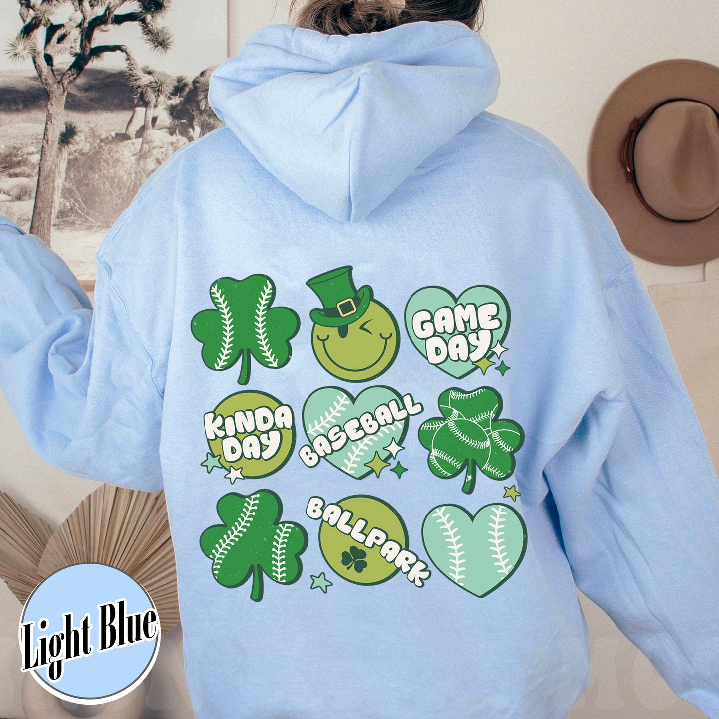 Game Day Hoodie, Baseball Mom Hoodie, Baseball Hoodie, St Patricks Baseball, St Patricks Day Hoodie, Custom Baseball Hoodie