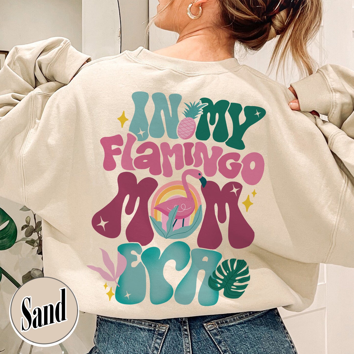 Mom Sweatshirt,In My Flamingo Mom Era Sweatshirt,Pink Flamingo Sweatshirt, Gift for Mom