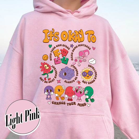 Mental Health Hoodie Feelings Matter, 988 Mental Health Matters, It's Okay To Hoodie, Its Okay To Feel All The Feels Hoodie