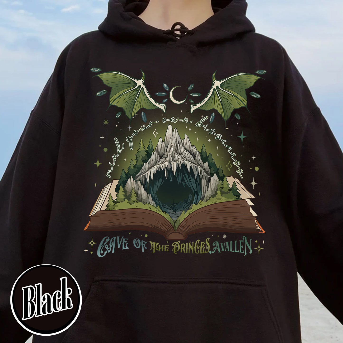 Bookish Hoodie,Team Caves Crescent City, House of Flame and Shadow Hoodie