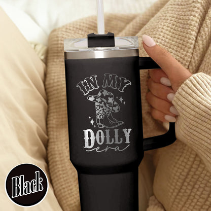 Dolly Tumbler Engraved 40oz, Dolly Cowboys Tumbler With Handle