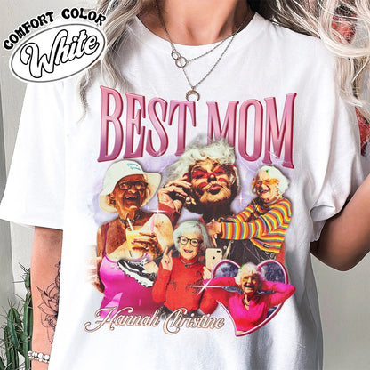 Mother’s Day Comfort Color Shirt, Custom Best Mom Shirt, Personalized Bootleg Best Mom Shirt