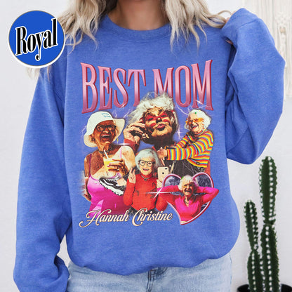Mother’s Day Sweatshirt, Custom Best Mom Sweatshirt, Personalized Bootleg Best Mom Sweatshirt