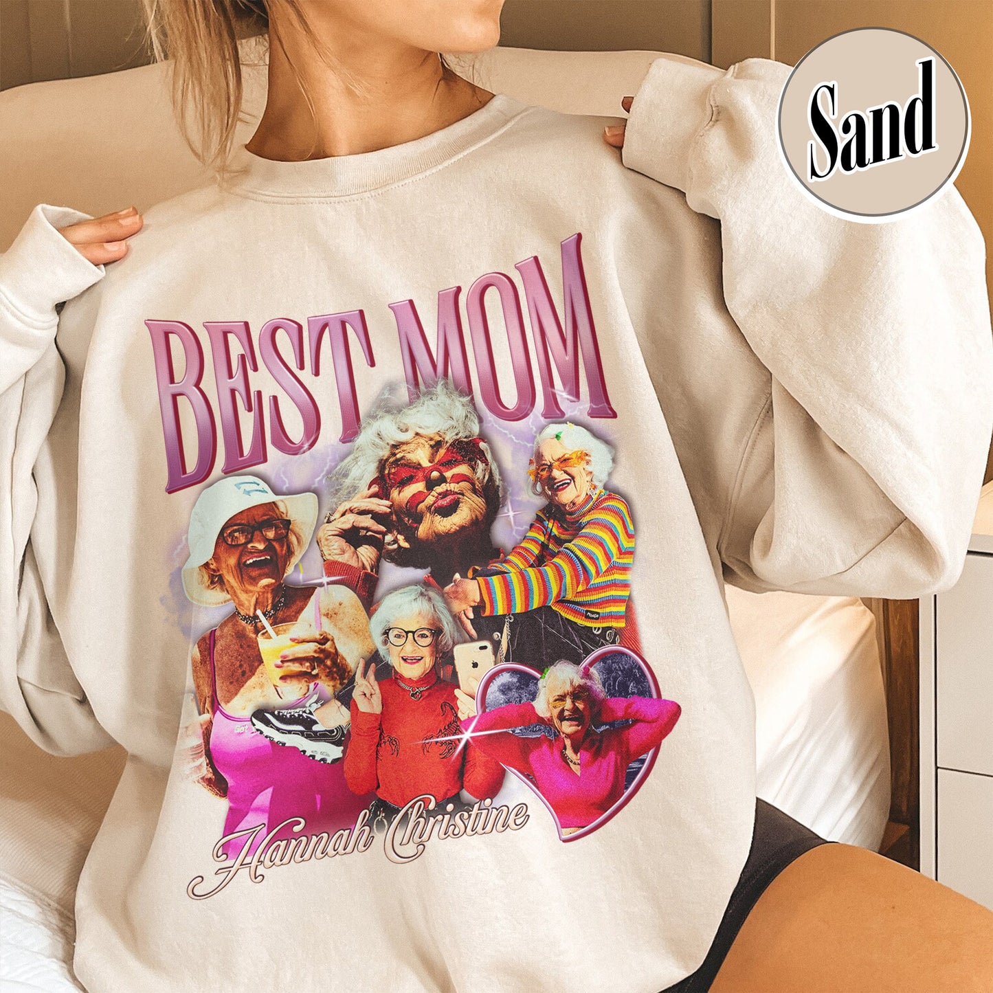 Mother’s Day Sweatshirt, Custom Best Mom Sweatshirt, Personalized Bootleg Best Mom Sweatshirt