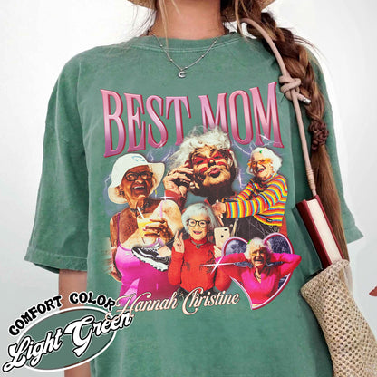 Mother’s Day Comfort Color Shirt, Custom Best Mom Shirt, Personalized Bootleg Best Mom Shirt