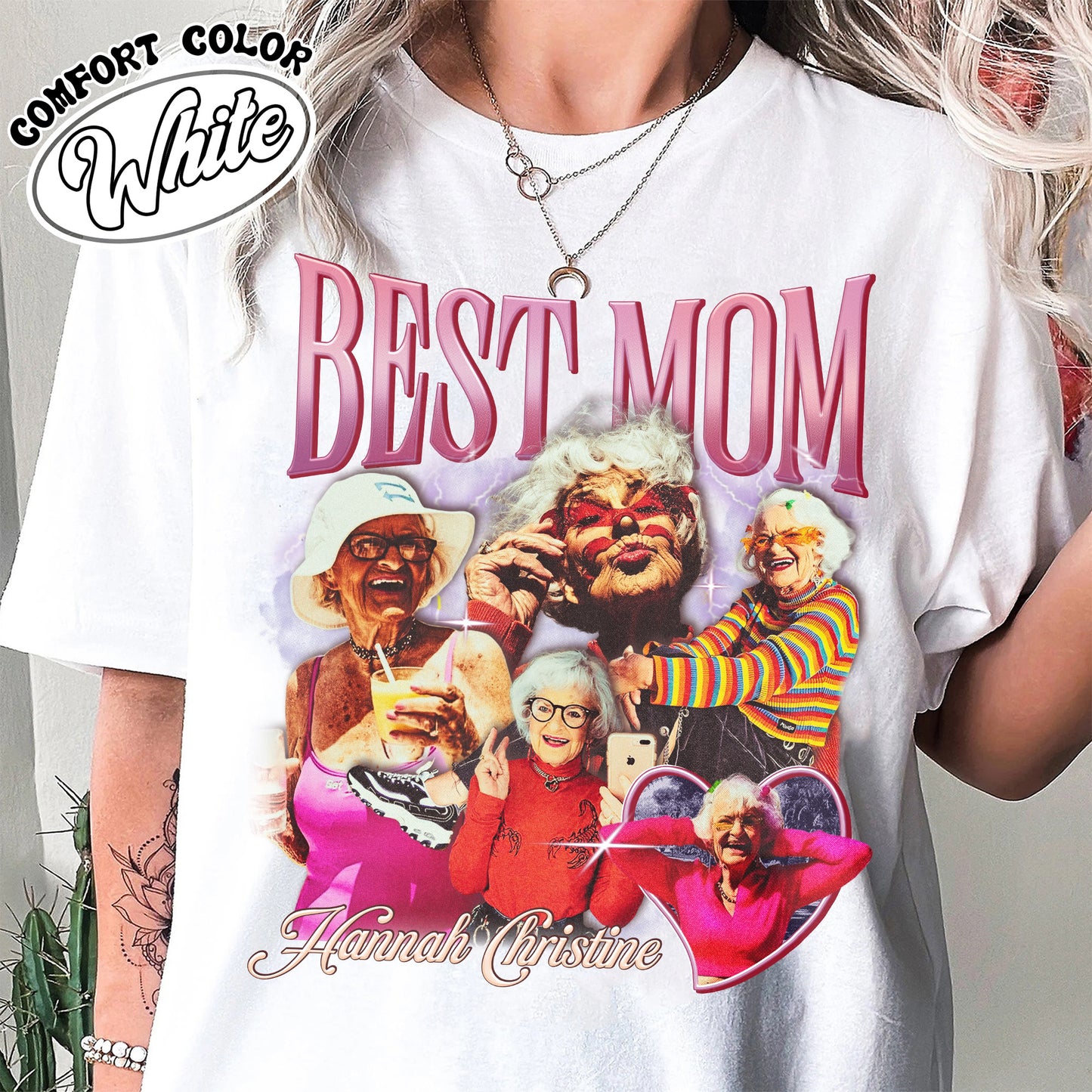 Mother’s Day Comfort Color Shirt, Custom Best Mom Shirt, Personalized Bootleg Best Mom Shirt
