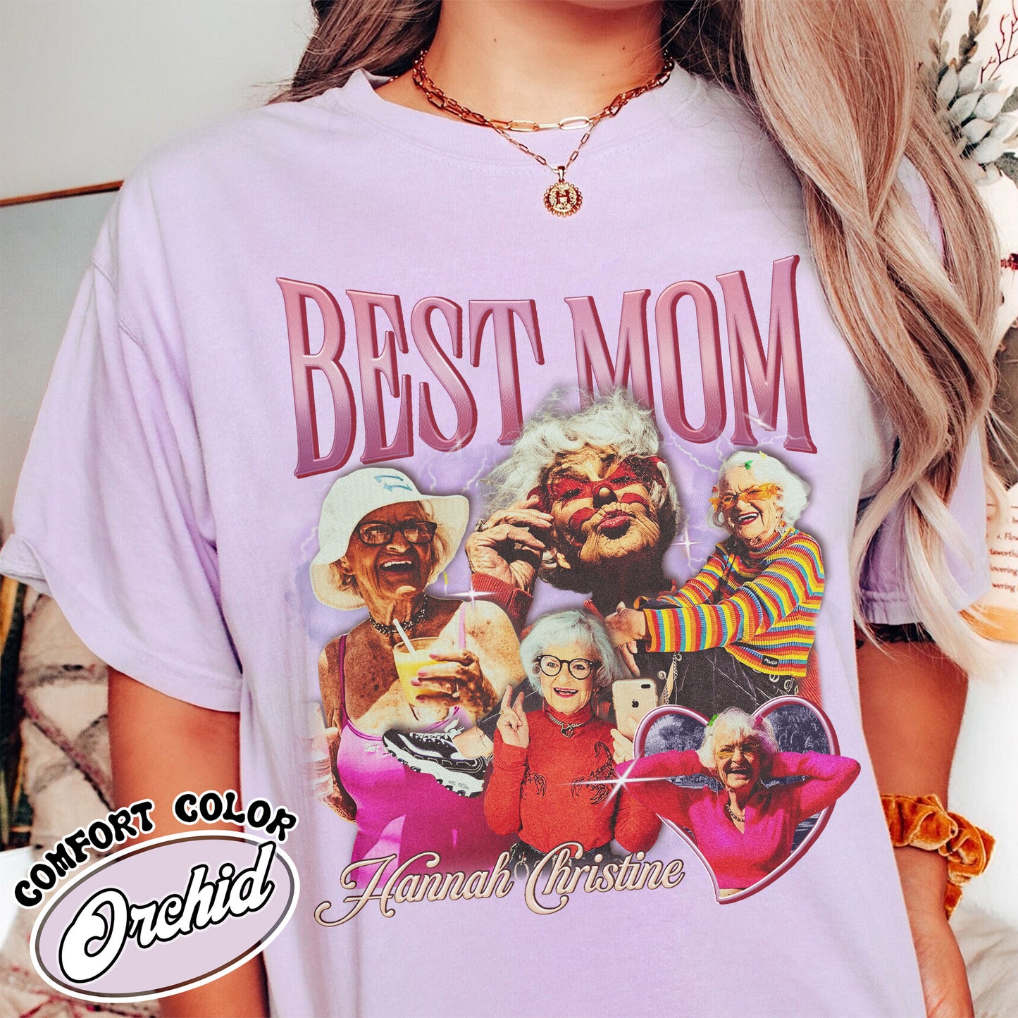 Mother’s Day Comfort Color Shirt, Custom Best Mom Shirt, Personalized Bootleg Best Mom Shirt