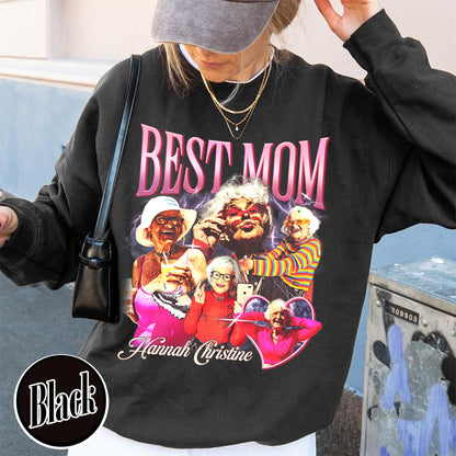 Mother’s Day Sweatshirt, Custom Best Mom Sweatshirt, Personalized Bootleg Best Mom Sweatshirt