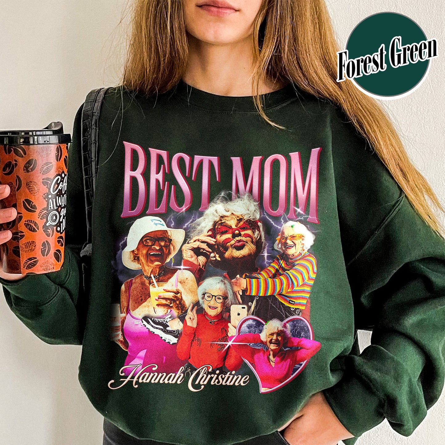 Mother’s Day Sweatshirt, Custom Best Mom Sweatshirt, Personalized Bootleg Best Mom Sweatshirt