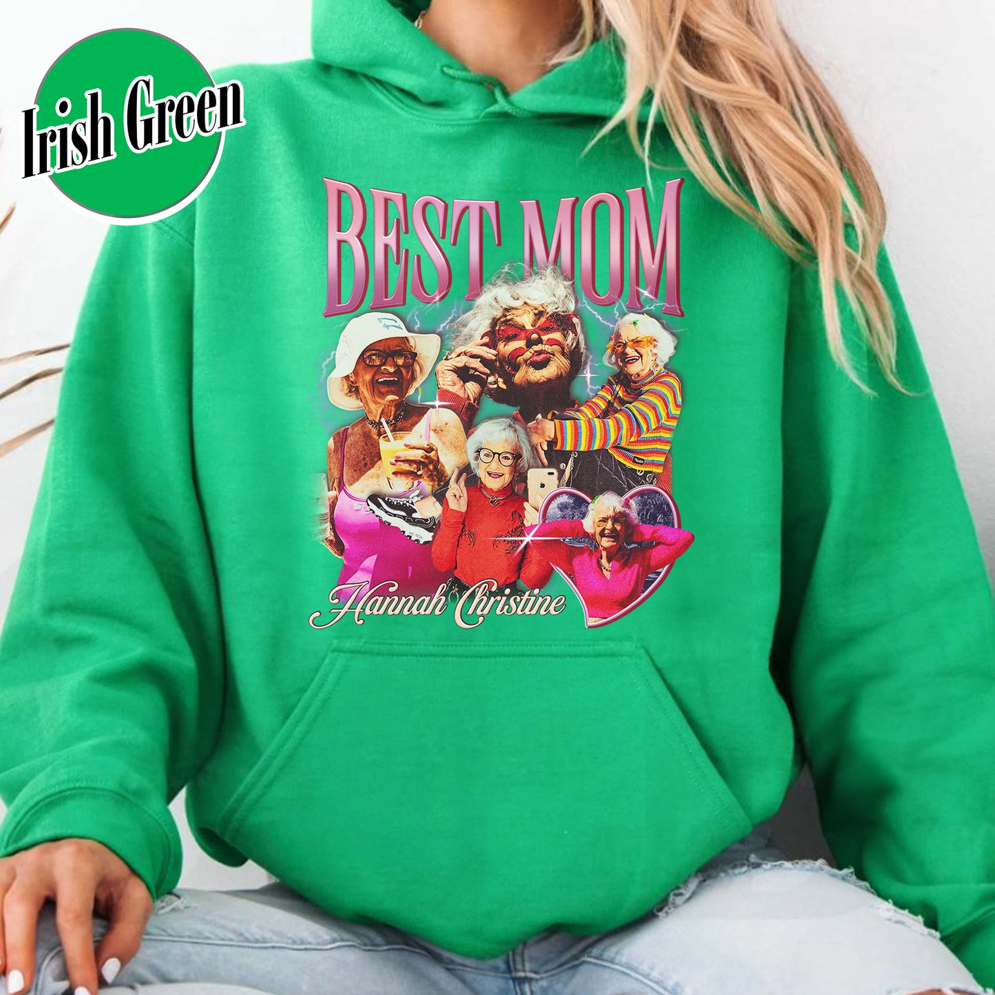 Mother’s Day Hoodie, Custom Best Mom Hoodie, Personalized Bootleg Best Mom Hoodie