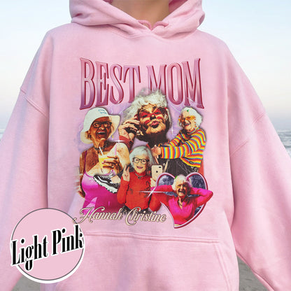 Mother’s Day Hoodie, Custom Best Mom Hoodie, Personalized Bootleg Best Mom Hoodie