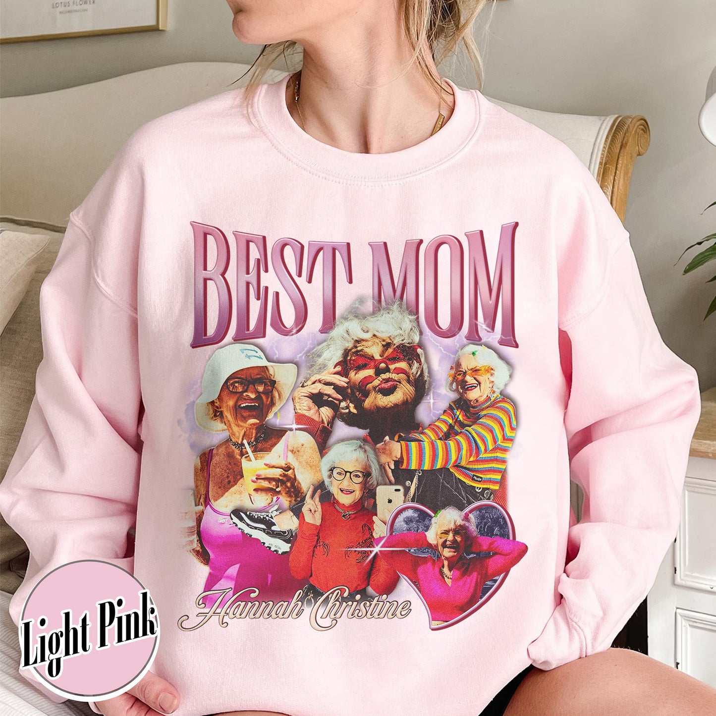 Mother’s Day Sweatshirt, Custom Best Mom Sweatshirt, Personalized Bootleg Best Mom Sweatshirt