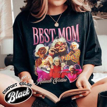 Mother’s Day Comfort Color Shirt, Custom Best Mom Shirt, Personalized Bootleg Best Mom Shirt