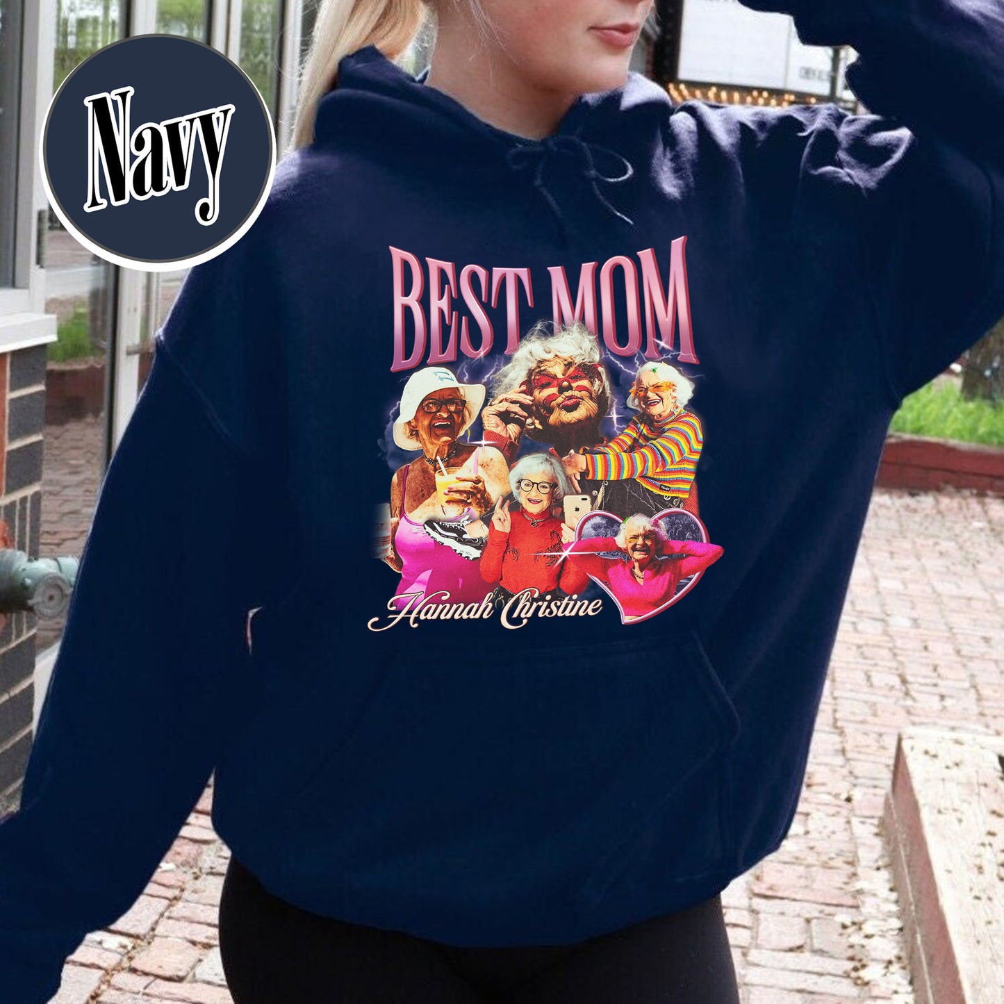 Mother’s Day Hoodie, Custom Best Mom Hoodie, Personalized Bootleg Best Mom Hoodie