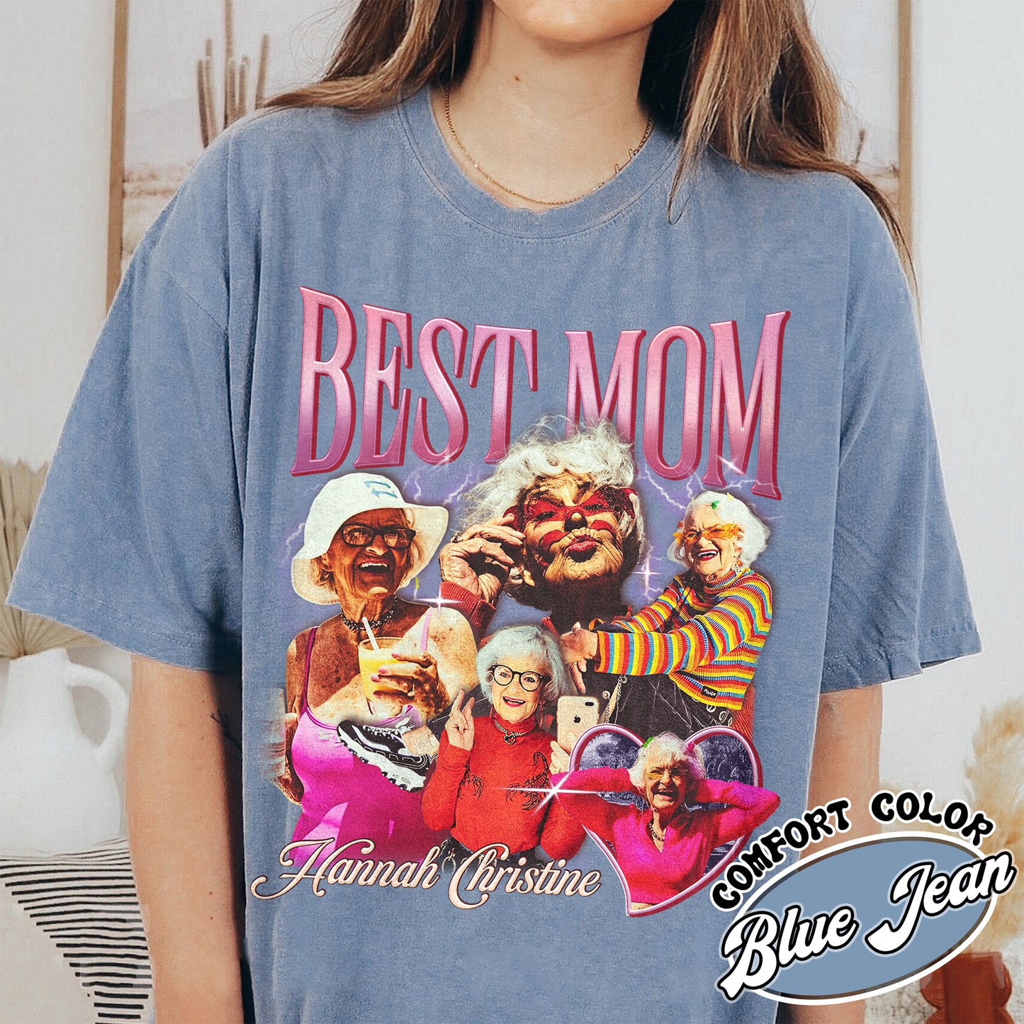 Mother’s Day Comfort Color Shirt, Custom Best Mom Shirt, Personalized Bootleg Best Mom Shirt