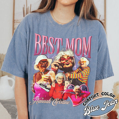 Mother’s Day Comfort Color Shirt, Custom Best Mom Shirt, Personalized Bootleg Best Mom Shirt