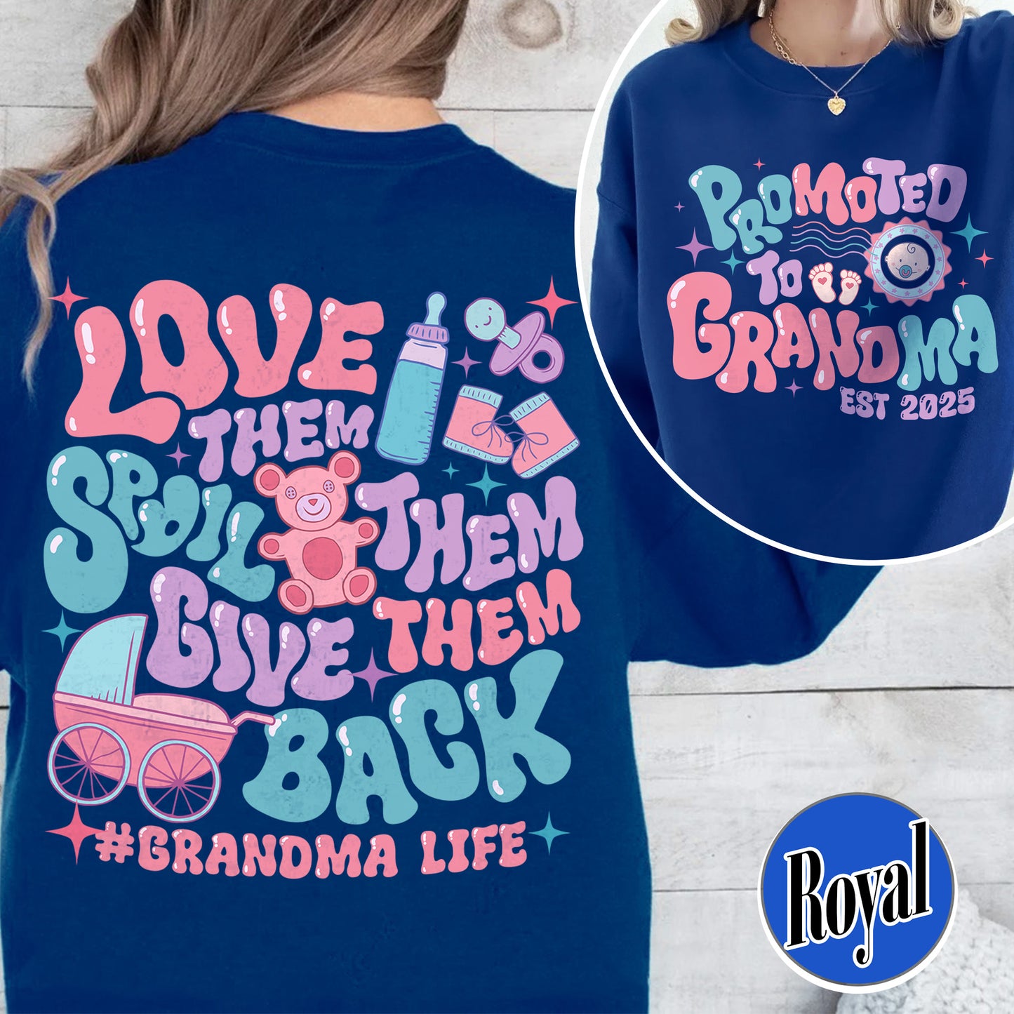Mother’s Day Sweatshirt, Custom Promoted to Grandma Sweatshirt, Personalize Est Grandma Sweatshirt