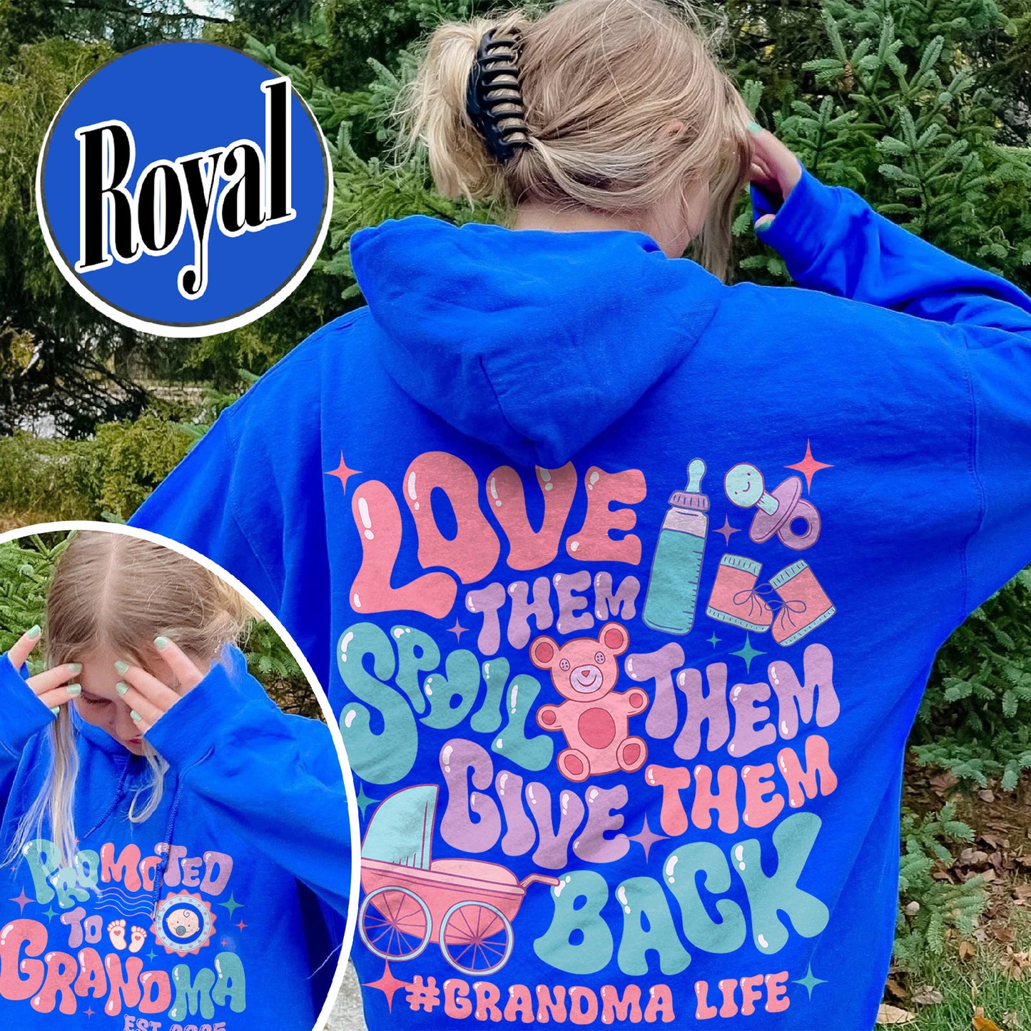 Mother’s Day Hoodie, Custom Promoted to Grandma Hoodie, Personalize Est Grandma Hoodie