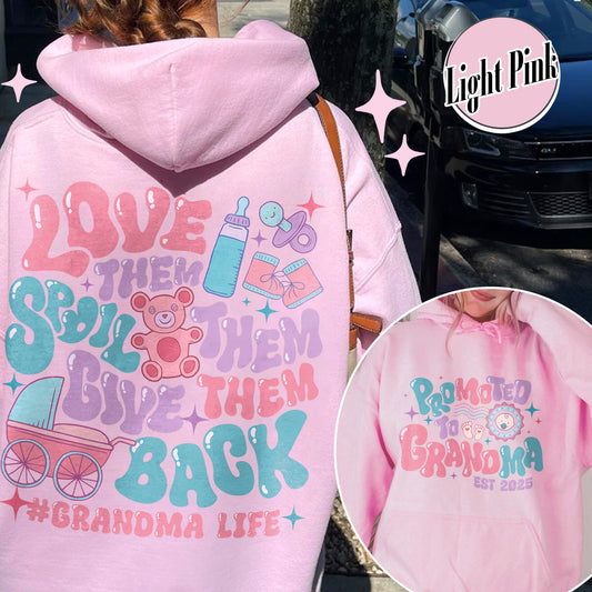 Mother’s Day Hoodie, Custom Promoted to Grandma Hoodie, Personalize Est Grandma Hoodie