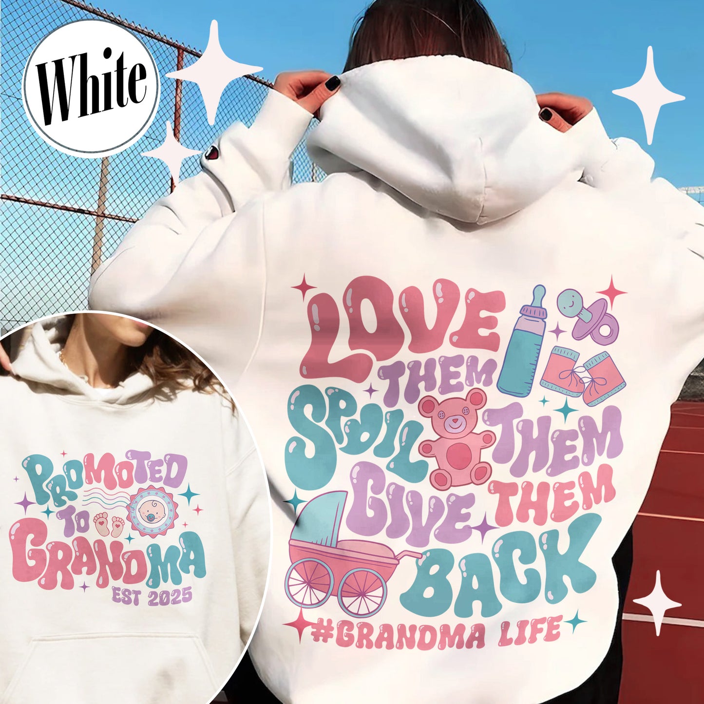 Mother’s Day Hoodie, Custom Promoted to Grandma Hoodie, Personalize Est Grandma Hoodie