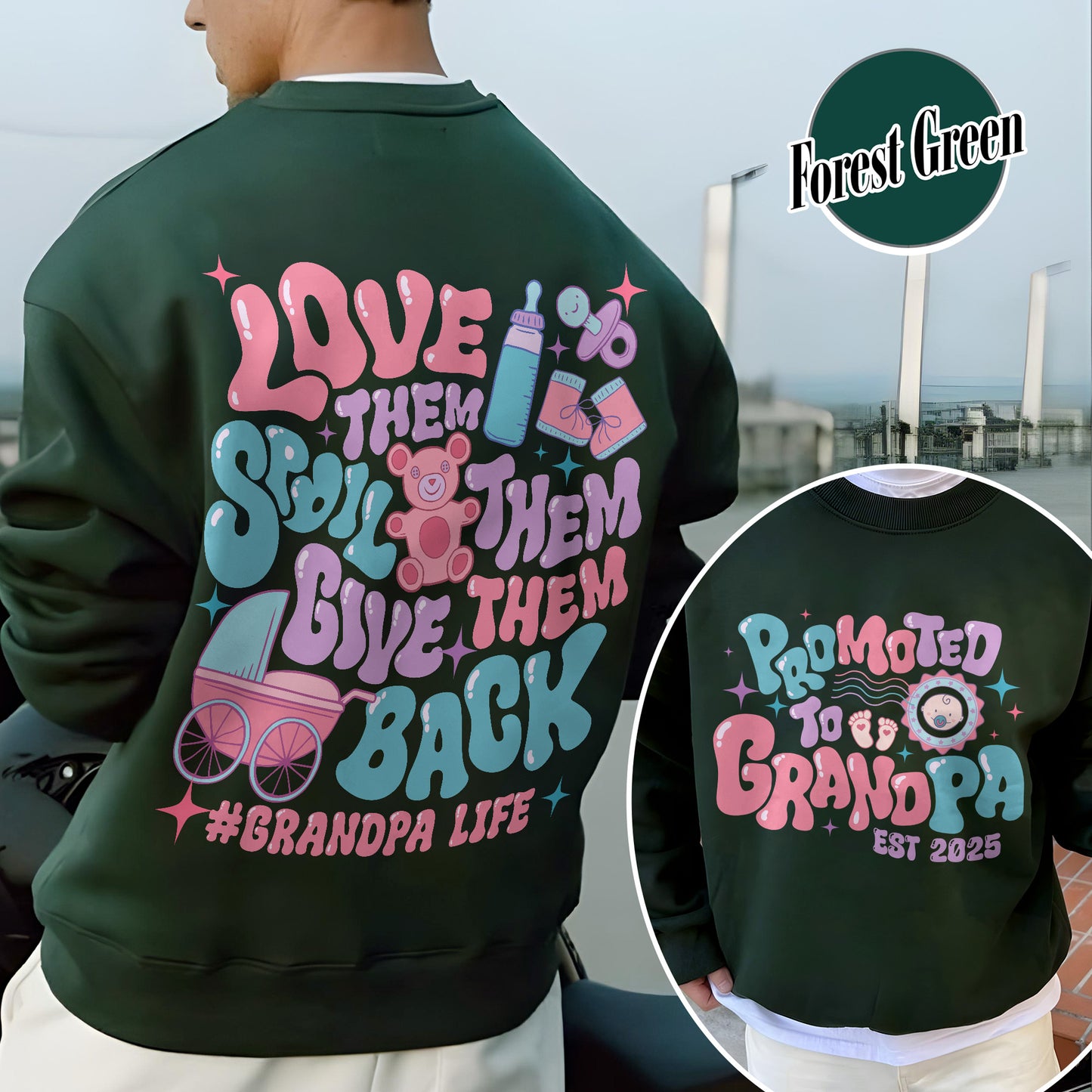 Mother’s Day Sweatshirt, Custom Promoted to Grandma Sweatshirt, Personalize Est Grandma Sweatshirt