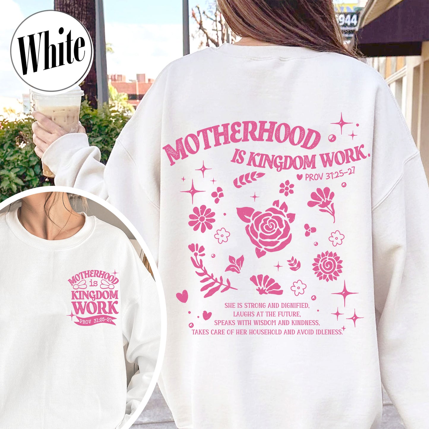 Mother’s Day Sweatshirt, Motherhood Is Kingdom Work Sweatshirt, Christian Mom Gift