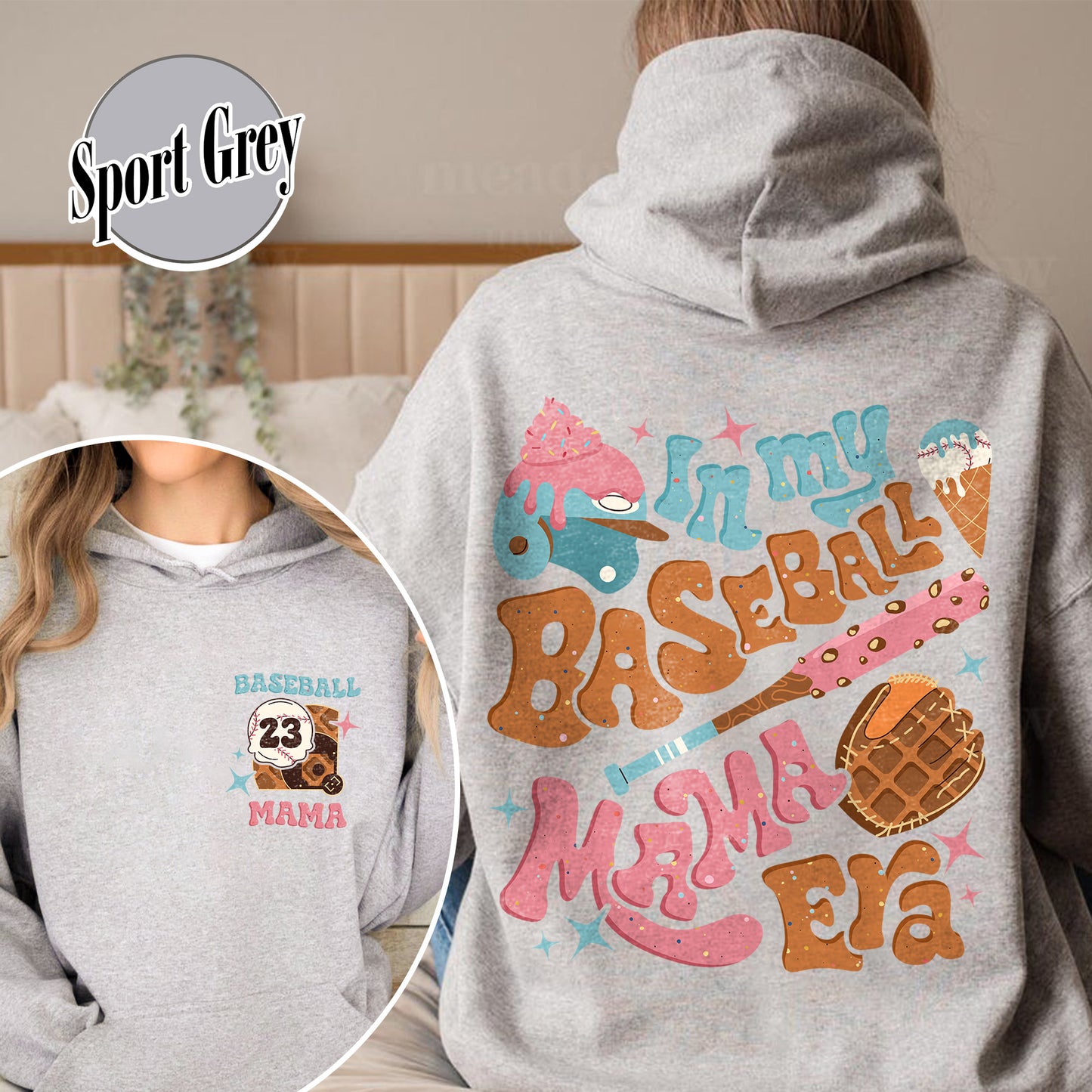 Mother’s Day Hoodie, Personalized Baseball Drip Mama Hoodie, Custom Baseball Hoodie, Baseball Hoodie