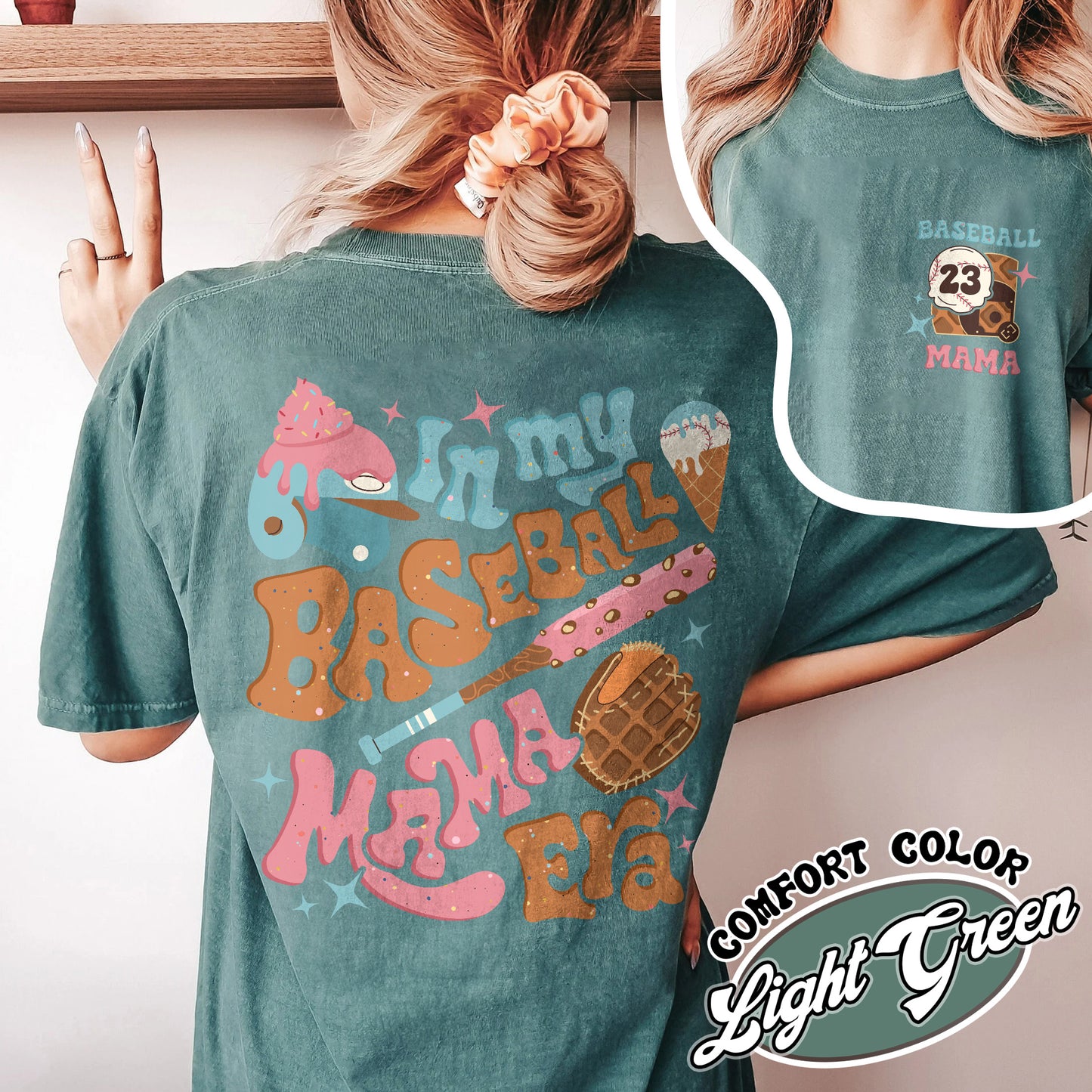 Mother’s Day Comfort Colors Shirt, Personalized Baseball Drip Mama Shirt, Custom Baseball Shirt, Baseball Shirt