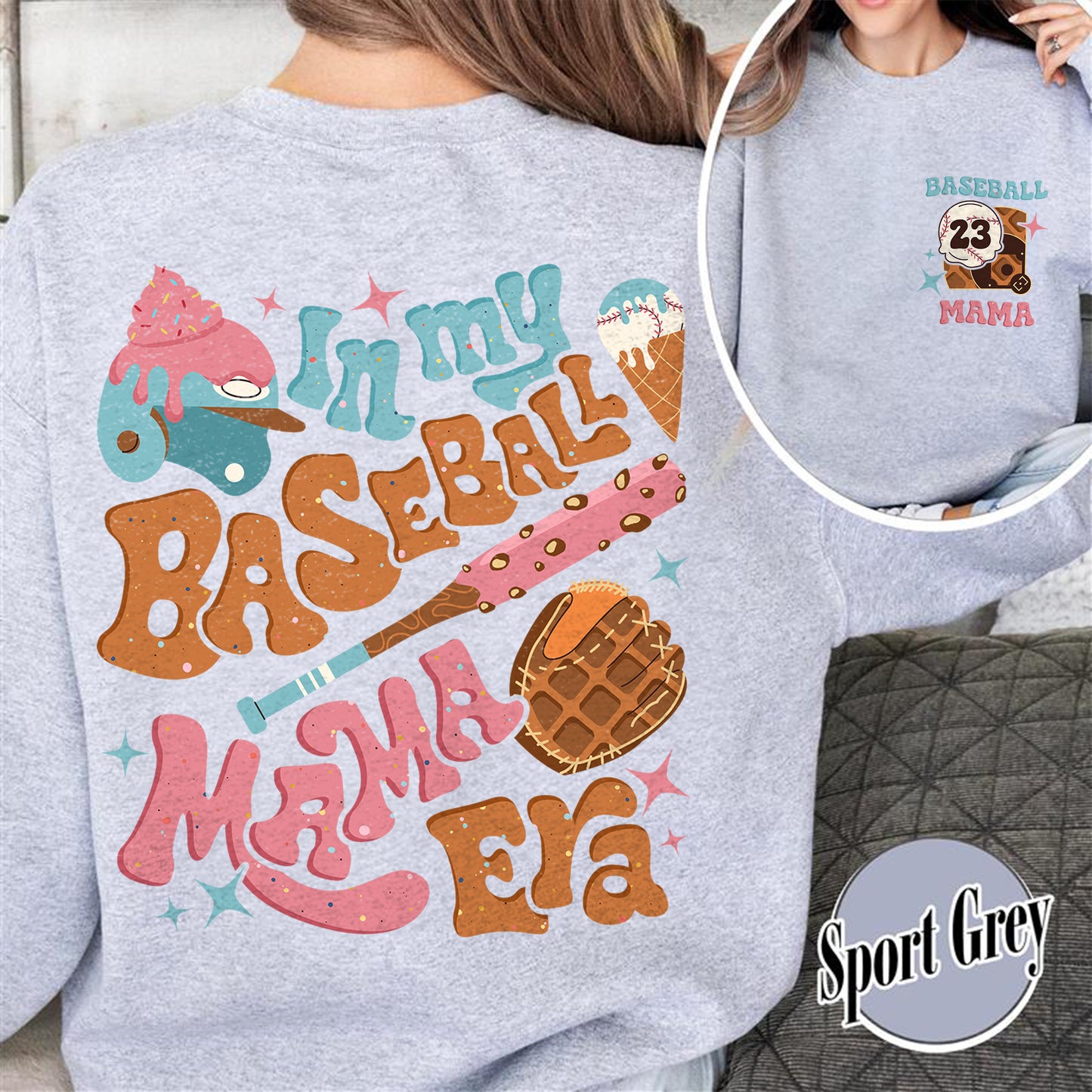 Mother’s Day Sweatshirt, Personalized Baseball Drip Mama Sweatshirt, Custom Baseball Sweatshirt, Baseball Sweatshirt