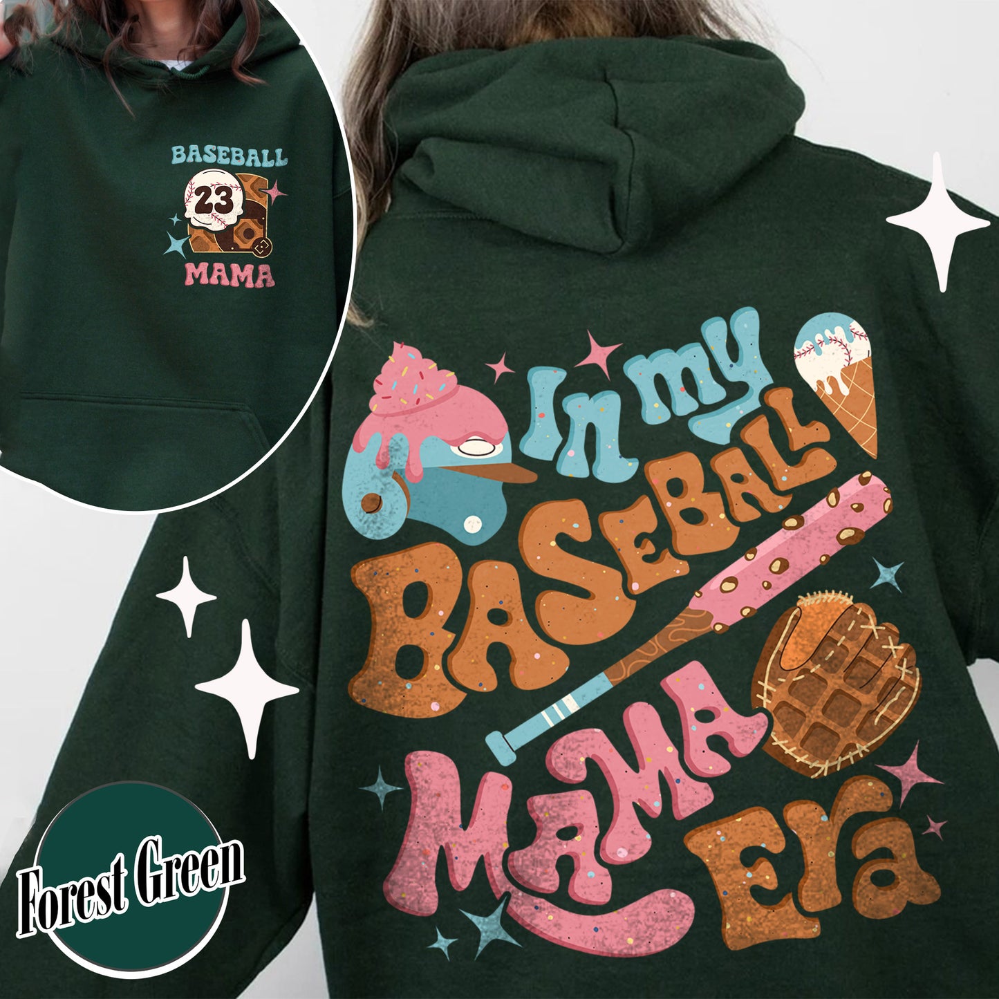 Mother’s Day Hoodie, Personalized Baseball Drip Mama Hoodie, Custom Baseball Hoodie, Baseball Hoodie