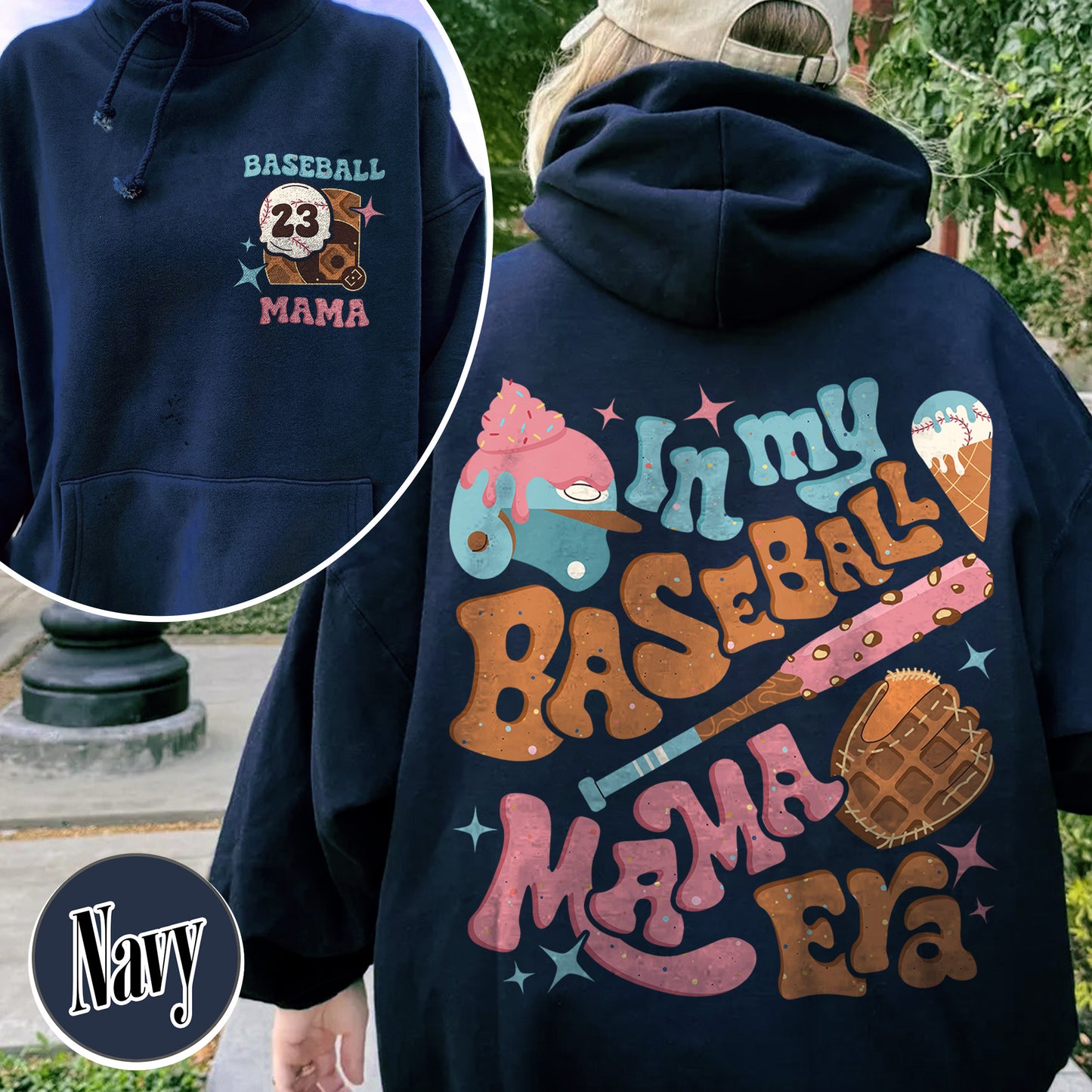 Mother’s Day Hoodie, Personalized Baseball Drip Mama Hoodie, Custom Baseball Hoodie, Baseball Hoodie