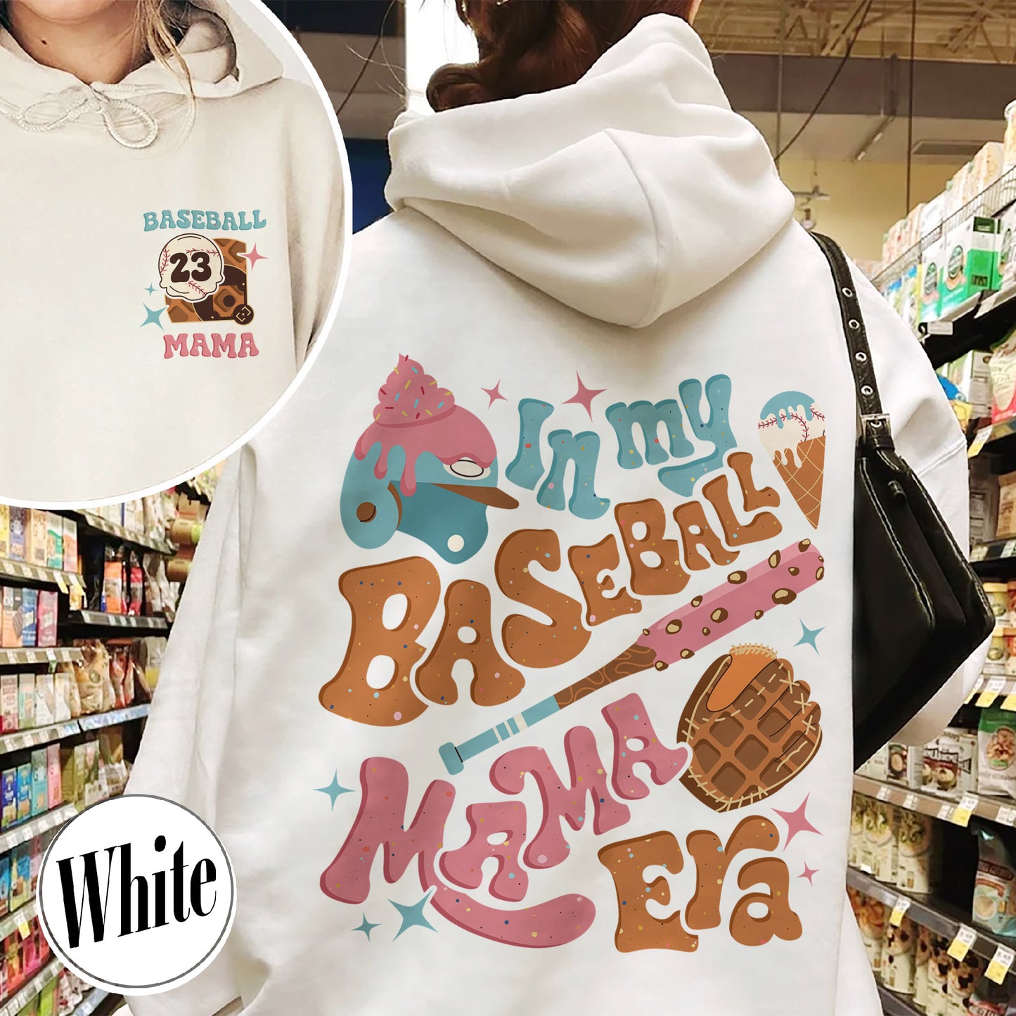 Mother’s Day Hoodie, Personalized Baseball Drip Mama Hoodie, Custom Baseball Hoodie, Baseball Hoodie