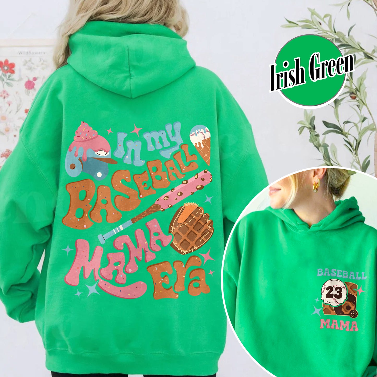 Mother’s Day Hoodie, Personalized Baseball Drip Mama Hoodie, Custom Baseball Hoodie, Baseball Hoodie