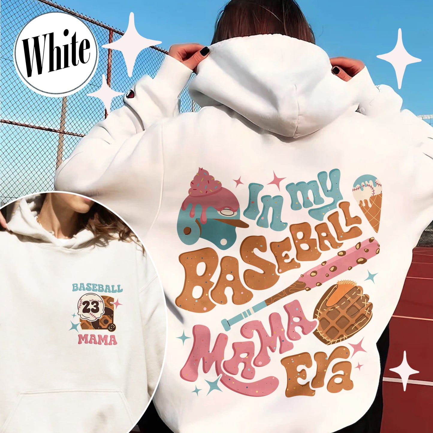 Mother’s Day Hoodie, Personalized Baseball Drip Mama Hoodie, Custom Baseball Hoodie, Baseball Hoodie