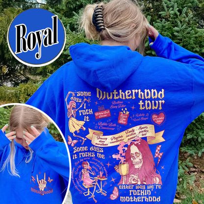 Mother's Day Hoodie,Motherhood Rock Skeleton Hoodie,Rocking Motherhood Hoodie