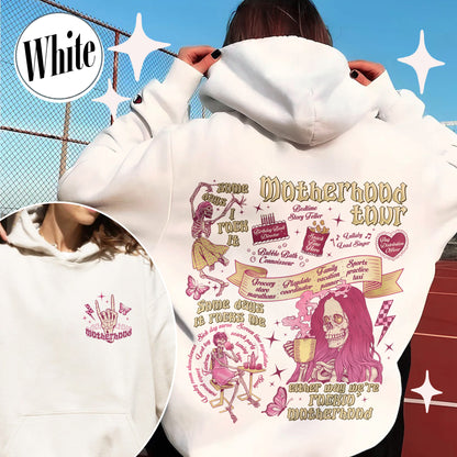 Mother's Day Hoodie,Motherhood Rock Skeleton Hoodie,Rocking Motherhood Hoodie