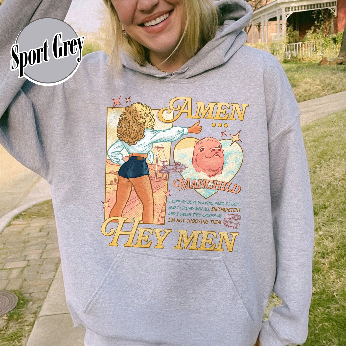 Music Lovers Hoodie,Manchild Hoodie,Short and Sweat,Manchild Lyric Hoodie, Sab Carp Hoodie