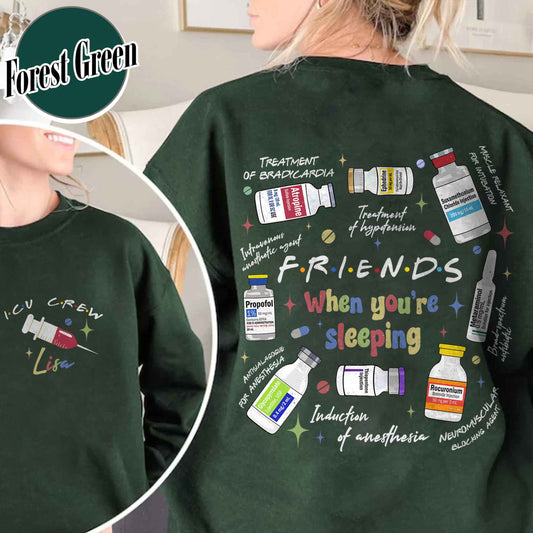 Nurse Friends Sweatshirt, ICU Nurse Sweatshirt, ICU Critical Care Nurse, Friends Nurse Sweatshirt