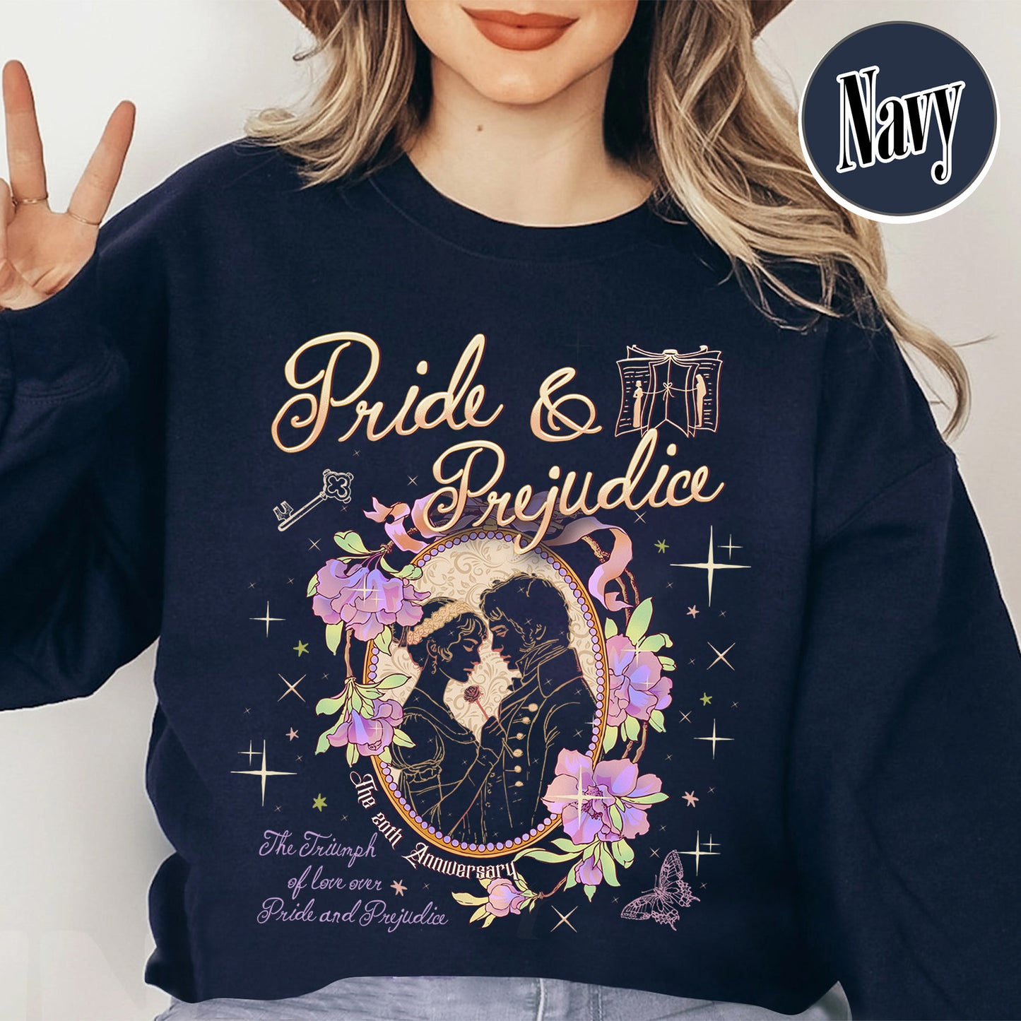 Bookish Sweatshirt, Pride and Prejudice 20th Anniversary Sweatshirt for Fan, Pemberley Sweatshirt