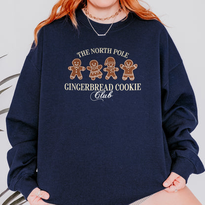 Gingerbread Cookie Club Sweatshirt: Vintage Holiday Sweatshirt