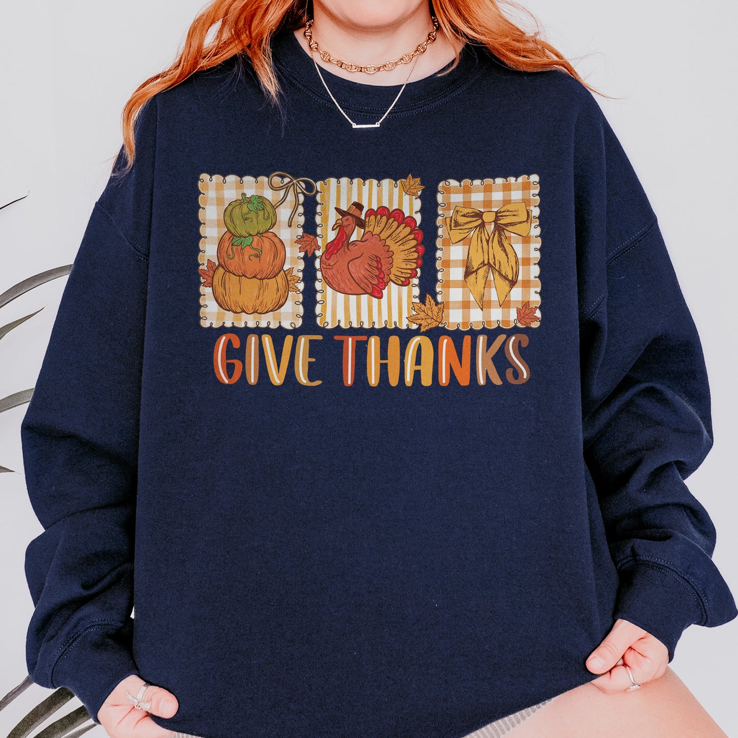 Thanksgiving Holiday, Give Thanks Coquette, Fall Pumpkin Turkey, Grateful Thankful Blessed, Autumn Gift Sweatshirt