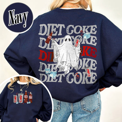 Halloweeen Ghost Sweatshirt, Diet Coke Ghost Sweatshirt, Diet Coke Teacher Sweatshirt